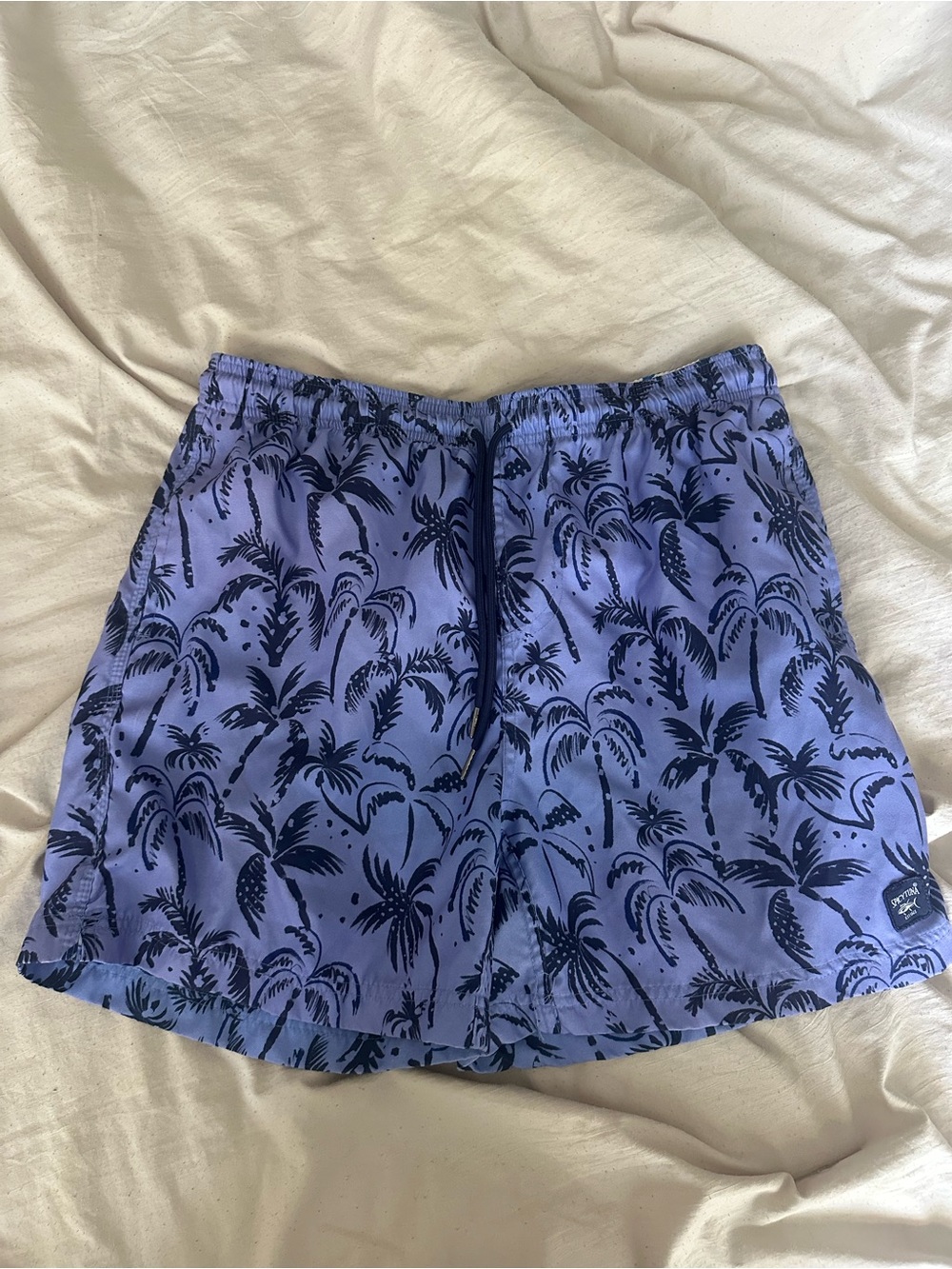 Spicy Tuna Blue Floral Kids Swim Shorts - Large